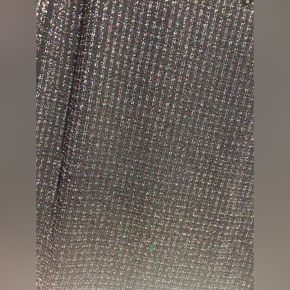 NWT LOFT Square Neck Multicolor Sparkle Thread Ribbed Long Sleeve Top Med - Picture 5 of 9